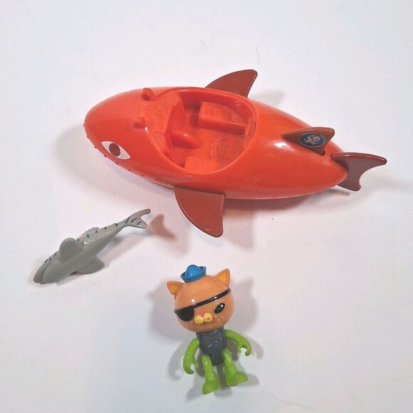 Octonauts Gup B With Kwazii & Shark 2010 Mattel Chomping Action Squirts Water - Picture 3 of 4